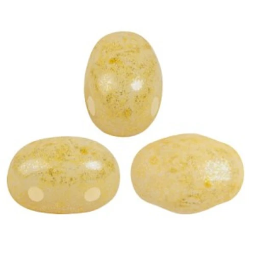 7x5mm Glass beads Samos® by Puca® - Milky Beige x10g