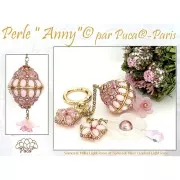 7x5mm Glass beads Samos® by Puca® - Milky Beige x10g