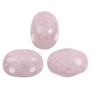 7x5mm Glass beads Samos® by Puca® - Milky Light Amethyst x10g|raw }}