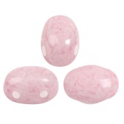 7x5mm Glass beads Samos® by Puca® - Milky Light Rose x10g