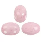 7x5mm Glass beads Samos® by Puca® - Milky Light Rose x10g