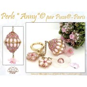 7x5mm Glass beads Samos® by Puca® - Milky Light Rose x10g