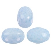 7x5mm Glass beads Samos® by Puca® - Milky Light Sapphire x10g|raw }}