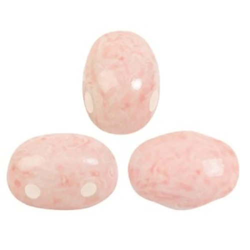 7x5mm Glass beads Samos® by Puca® - Milky Peach x10g