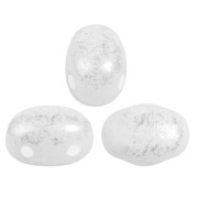 7x5mm Glass beads Samos® by Puca® - Milky White x10g