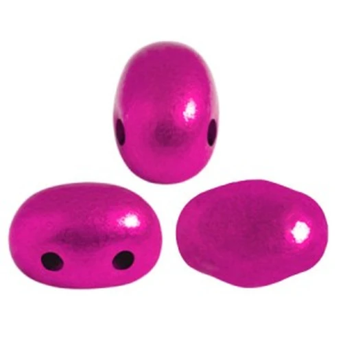 7x5mm Glass beads Samos® by Puca® - Metalust Hot Pink x10g