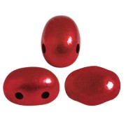 7x5mm Glass beads Samos® by Puca® - Metalust Lipstick Red x10g|raw }}