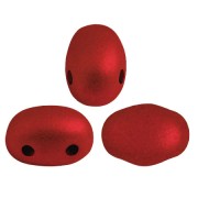 7x5mm Glass beads Samos® by Puca® - Metalust Lipstick Red Mat x10g