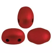 7x5mm Glass beads Samos® by Puca® - Metalust Lipstick Red Mat x10g