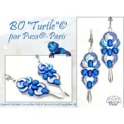 7x5mm Glass beads Samos® by Puca® - Metalust Turquoise Mat x10g