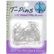 Box of 45mm T-pins for micro-macramé x40
