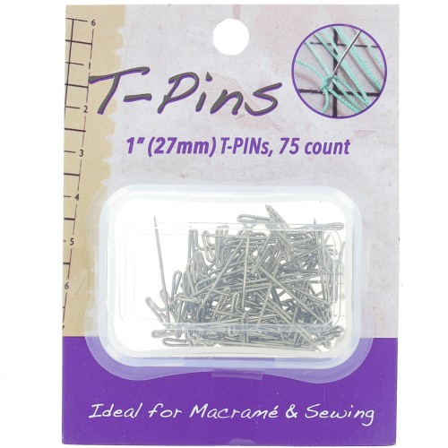 27mm T-pin box for micro-macramé x75