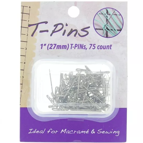 27mm T-pin box for micro-macramé x75
