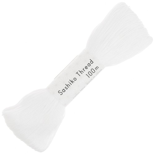 Embroidery thread for Japanese Sashiko technique - Olympus - White x100m