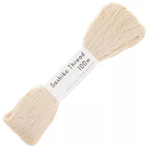 Embroidery thread for Japanese Sashiko technique - Olympus - Cream x100m