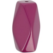 25x15mm Opaque resin hexagonal tube bead - Aubergine x1