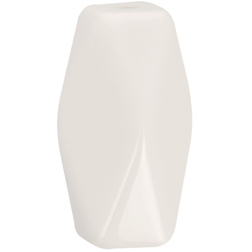 25x15mm Opaque resin hexagonal tube bead - Ivory x1