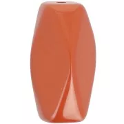 25x15mm Opaque resin hexagonal tube bead - Terracotta x1