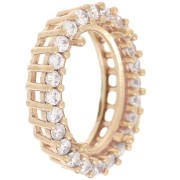 14x10mm oval claw setting 4120 with zirconium oxides - Brass - Crystal x1