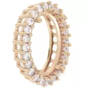 14x10mm oval claw setting 4120 with zirconium oxides - Brass - Crystal x1