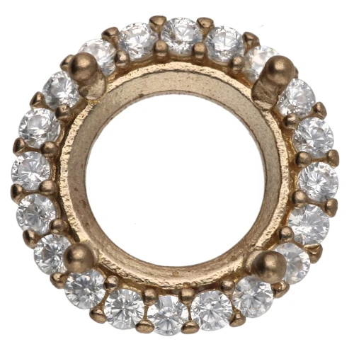 8mm Round claw setting 1088 with zirconium oxides - Untreated brass - Crystal x1