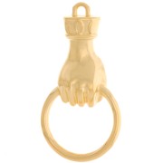 33x17mm Hand pendant - Fine gold plated x1|raw }}