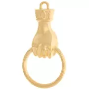 33x17mm Hand pendant - Fine gold plated x1