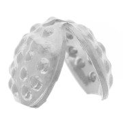 Knot covers 7mm Silver tone x4