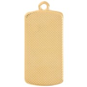 29x14mm rectangle pendant with epoxy resin - Fine Gold Plated - Salmon pearl x1