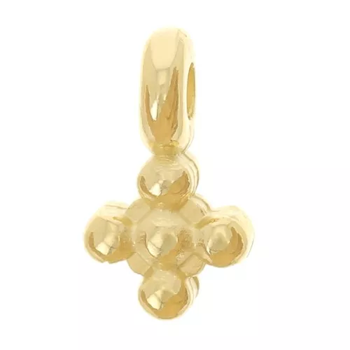9x5mm Mini cross charms - Fine Gold-plated x5