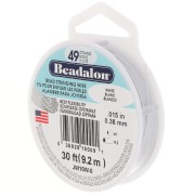 0.38mm Stainless steel Beadalon 49 strands Wire - White x9.2m|raw }}