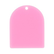 25x20mm Matte acetate arch pendant - Pink x1