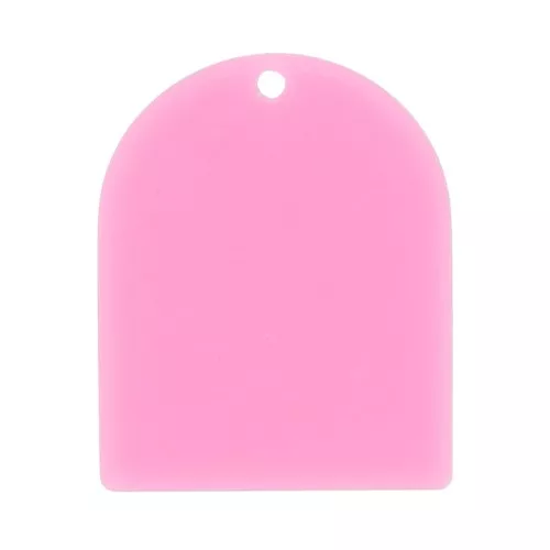 25x20 mm arch-shaped pendant in matte acetate - Pink x1