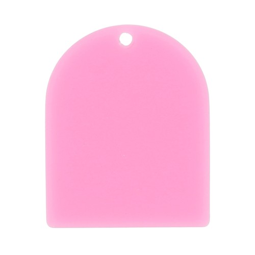 25x20mm Matte acetate arch pendant - Pink x1