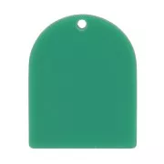 25x20 mm arch-shaped pendant made of matte acetate - Dark green x1