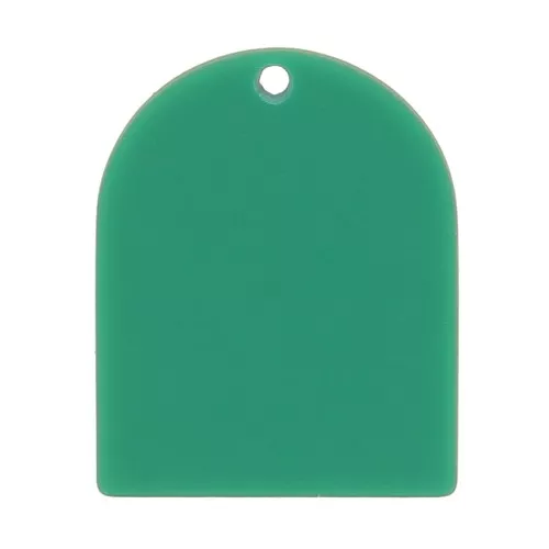 25x20 mm arch-shaped pendant made of matte acetate - Dark green x1