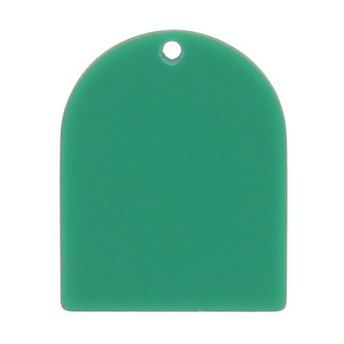 25x20mm Matte acetate arch pendant - Dark Green x1