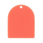 25x20 mm arch-shaped pendant made of matte acetate - Dark orange x1