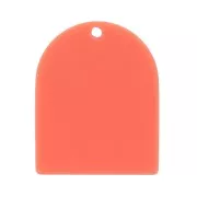 25x20 mm arch-shaped pendant made of matte acetate - Dark orange x1