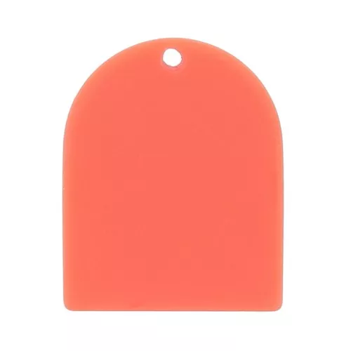 25x20 mm arch-shaped pendant made of matte acetate - Dark orange x1