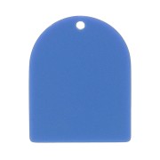 25x20 mm arch-shaped pendant in matte acetate - Jeans blue x1