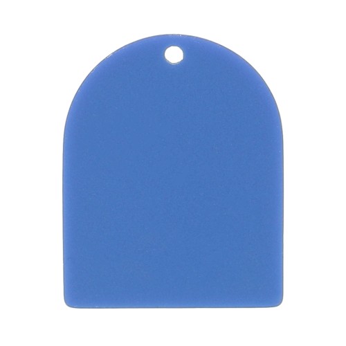 25x20 mm arch-shaped pendant in matte acetate - Jeans blue x1