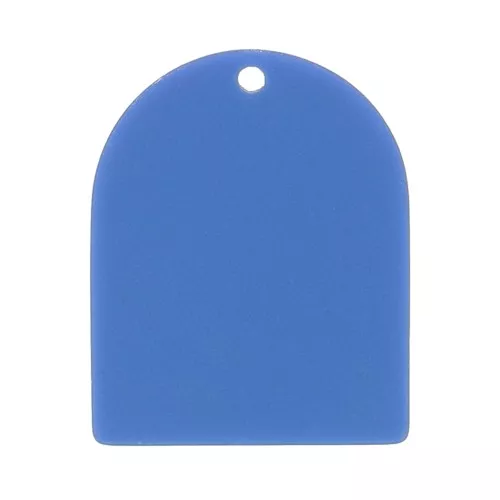 25x20 mm arch-shaped pendant in matte acetate - Jeans blue x1