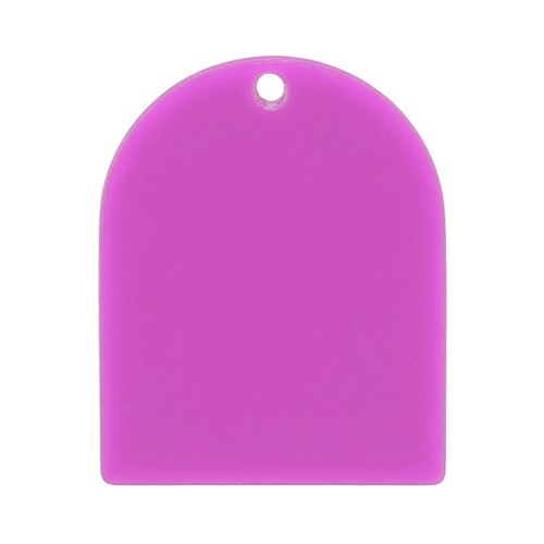 25x20 mm arch-shaped pendant made of matte acetate - Purple x1