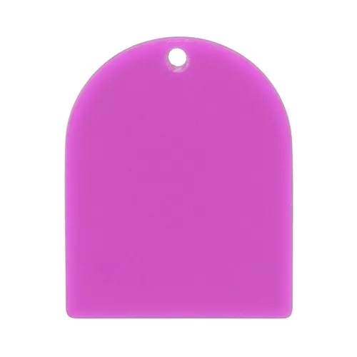 25x20 mm arch-shaped pendant made of matte acetate - Purple x1
