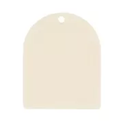 25x20 mm arch-shaped pendant made of matte acetate - Ecru x1