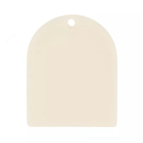 25x20 mm arch-shaped pendant made of matte acetate - Ecru x1