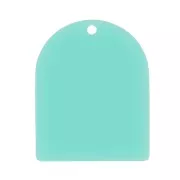 25x20mm Matte acetate arch pendant - turquoise Green x1