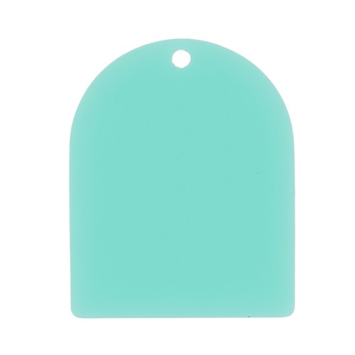 25x20 mm arch-shaped pendant made of matte acetate - Turquoise green x1