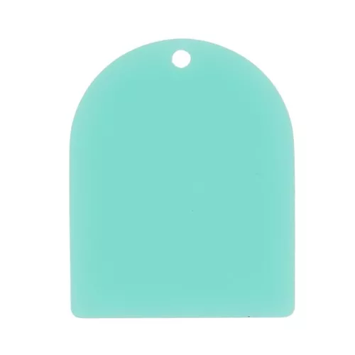 25x20 mm arch-shaped pendant made of matte acetate - Turquoise green x1